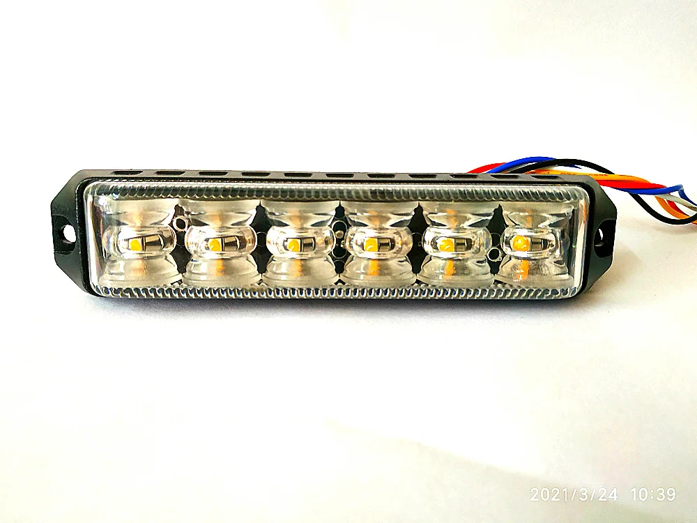 Двухцветный 12 светодиодов для автомобисветильник фары светодиодный стробоскоп