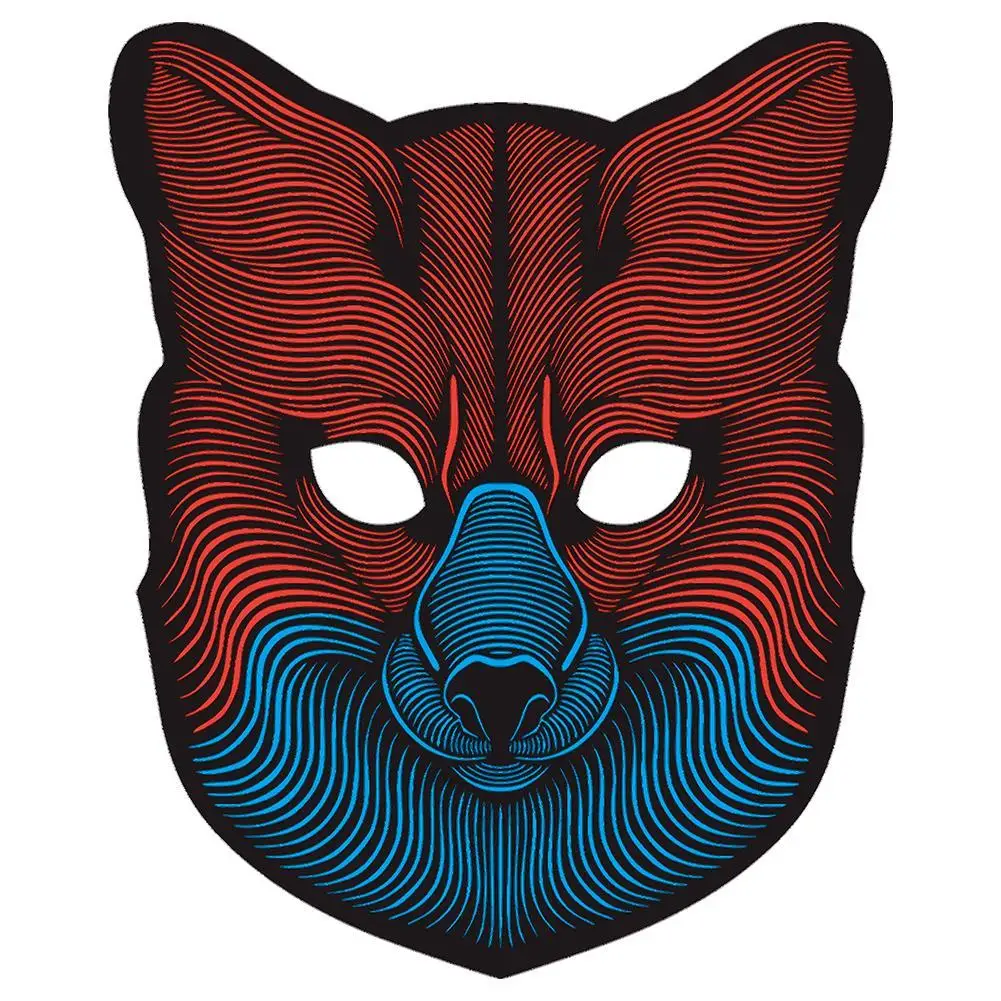 Высококачественная EL проволочная маска для ужасных вечерние и кричащие