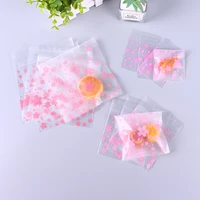 100pcs plastic transparent candy bag ziplock fresh keeping food packaging bags diy gift storage bag for wedding birthday party