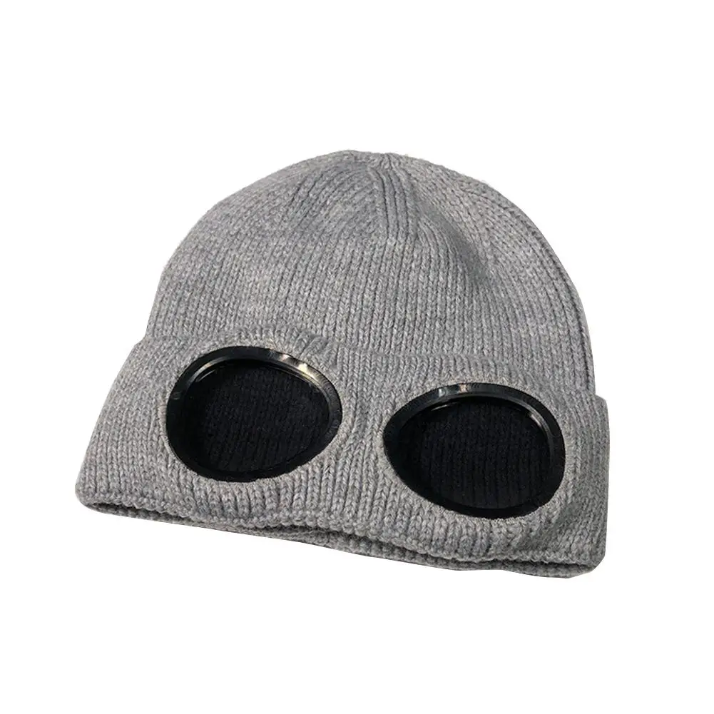 

Knit Hat Ladies Autumn And Winter Plus Velvet Thick Wool Hat Outdoor Warm Glasses Sunscreen Simple Tour Knit Cap