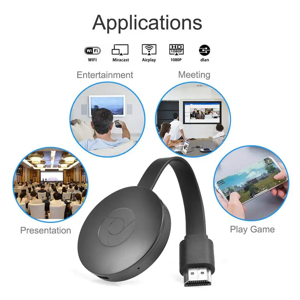 WiFi Дисплей ключ беспроводной HDMI адаптер потокового медиаплеера поддержка Miracast