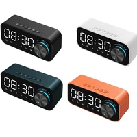 bluetooth alarm clock with speakerled digital display alarm clockwireless subwoofer music playertable decor
