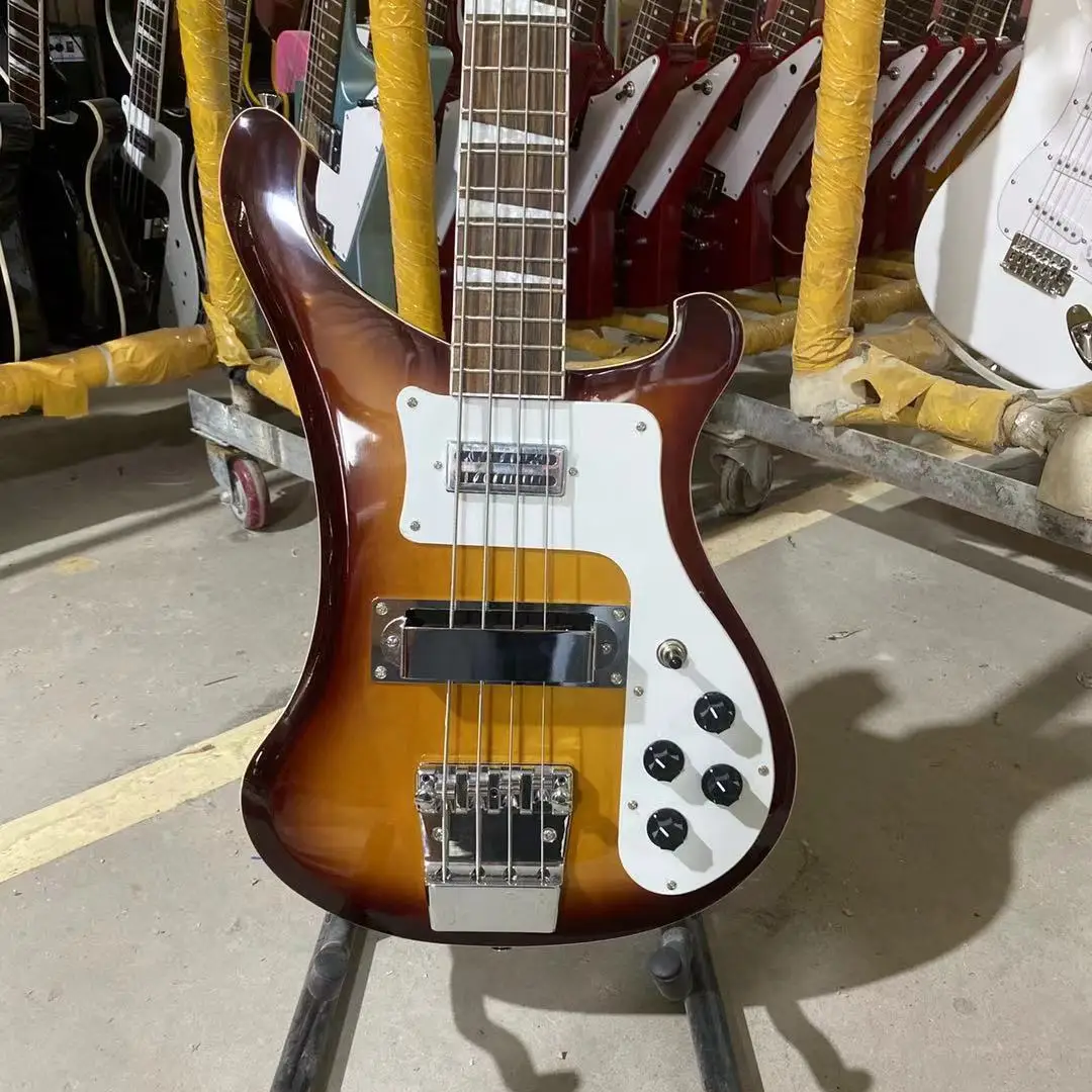 Ricken 4003 бас Backer электрическая гитара 4 струны Корейская фурнитура винтажная Sunburst