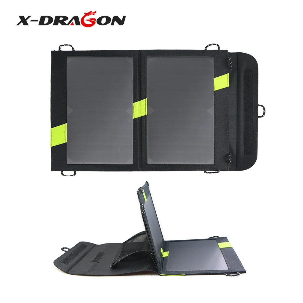 X DRAGON солнечное зарядное устройство 14W 5V 2A USB солнечная панель складной