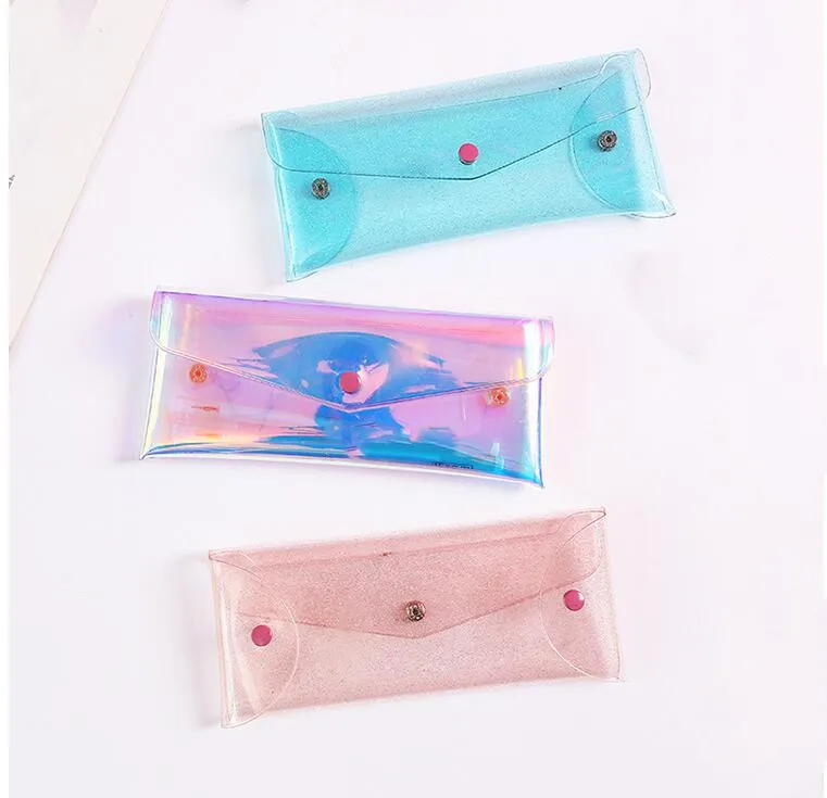 Каваи прозрачный карандашница милые сумки карандаш для модная одежда девочек