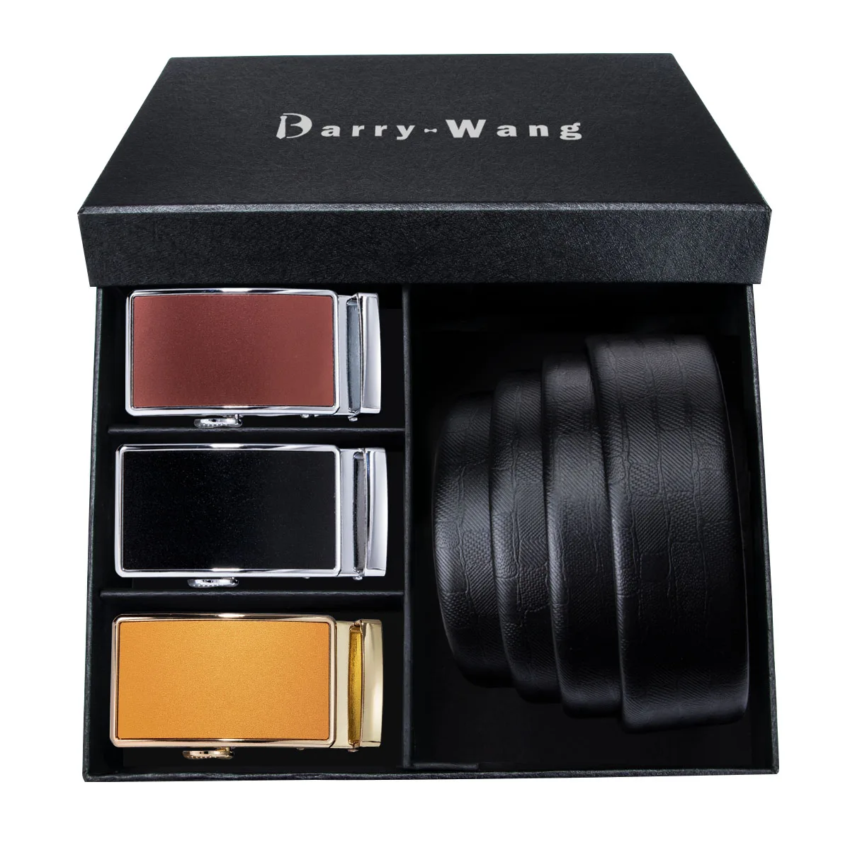 2176-2178-2179DE PT-0010 Barry. Wang, автоматическая пряжка, натуральная кожа, роскошные ремни для мужчин, 110 см-150 см, длинные, Пряжка из сплава, мужские ремни, Подарочная коробка, наборы - Цвет: 2176-2178-2179DE