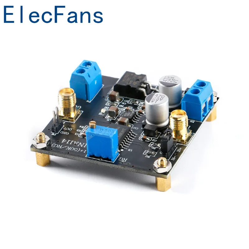 Плата усилителя приборов INA114 1000 дюйма Регулируемый одиночный источник питания