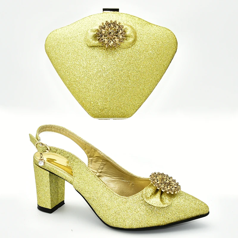 Новейший дизайн Свадебные комплекты из итальянских туфель и сумочки в