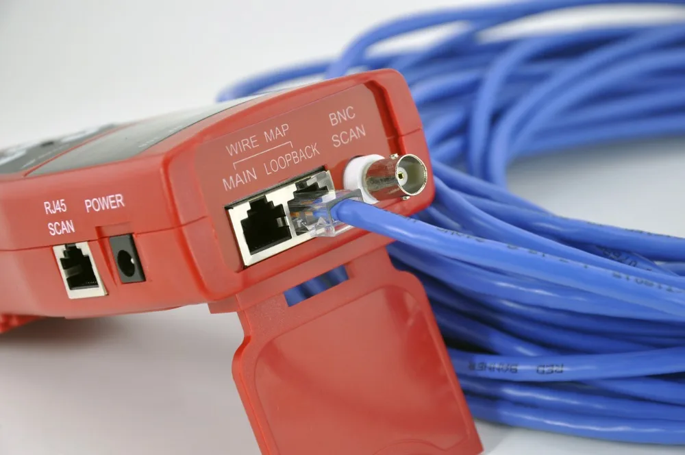 Network monitoring cable tester LCD NF-308 Wire Fault Locator LAN Coacial BNC USB RJ45 RJ11 red color NF_308 | Компьютеры и офис