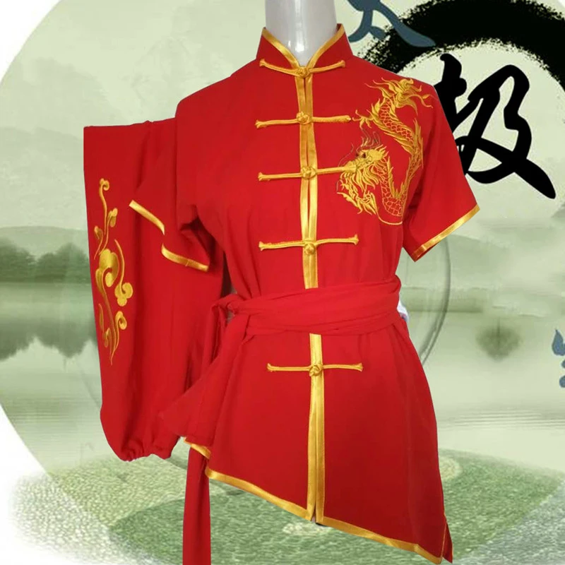 Костюм для мальчиков детей мастер кунг-фу тайцзи дракон китайская униформа топ