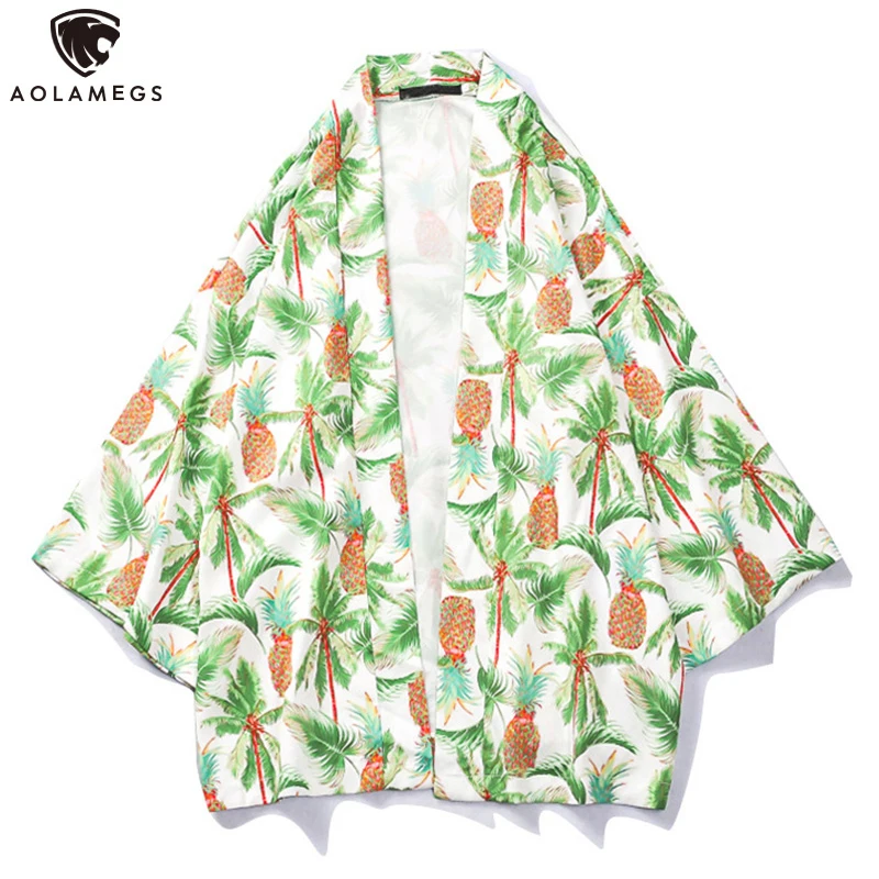 

Aolamegs Summer Beach Kimonos Men Japanese Cardigan Anime Kimono Women Yukata Cosplay Costume Shirt Shirt Blouse Casual Streetwe