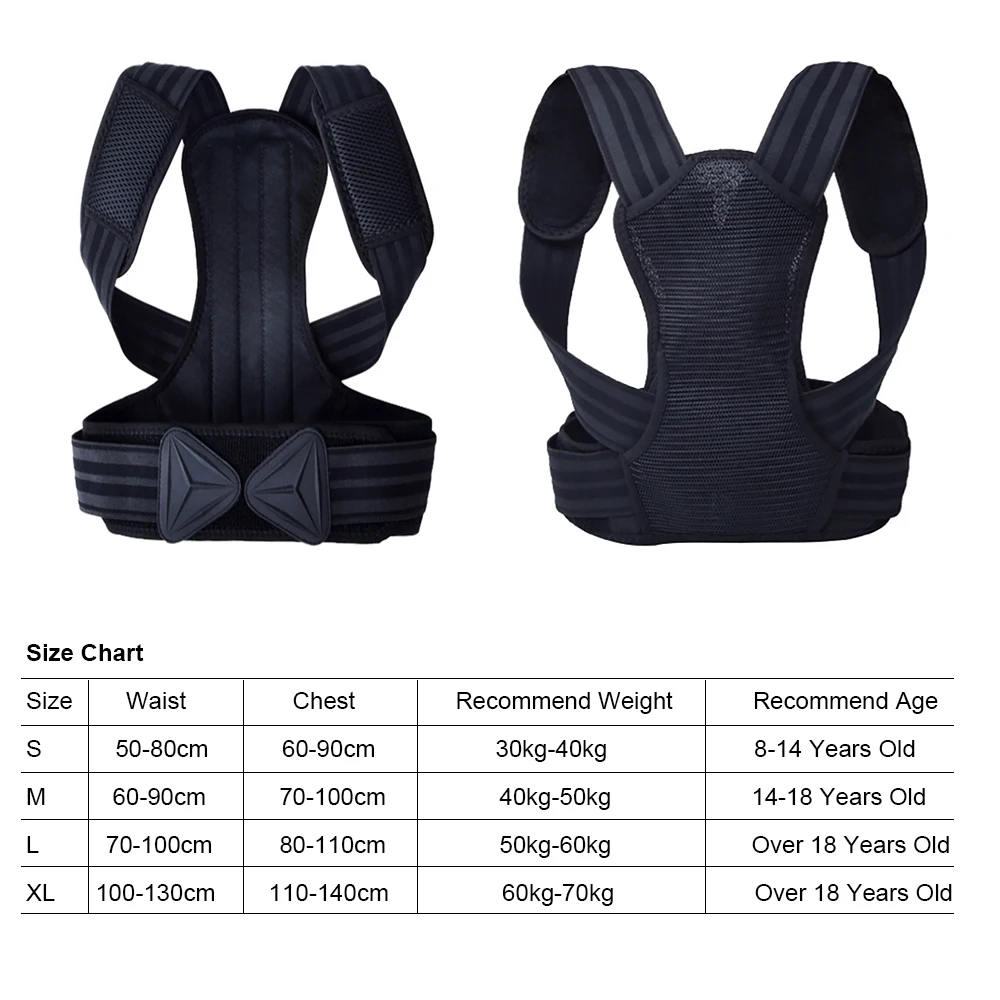

Kids Back Support Belt Strap Adjustable Back Posture Corrector Breathable Back Fracture Support Brace for kids and adults