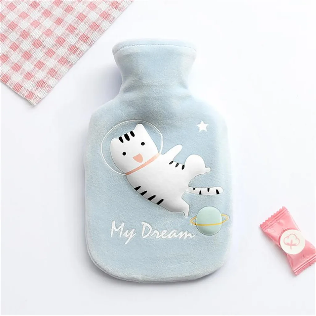 Милые Мультяшные плюшевые грелки для бутылок с горячей водой детские рук