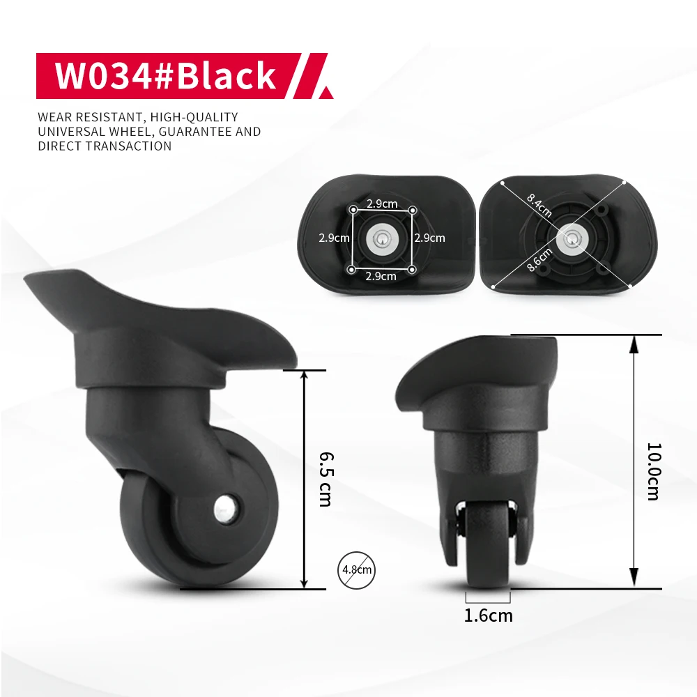 DiLong W034 Password box wheel mute replacement luggage repair accessories trolley case replacement casters universal wheels