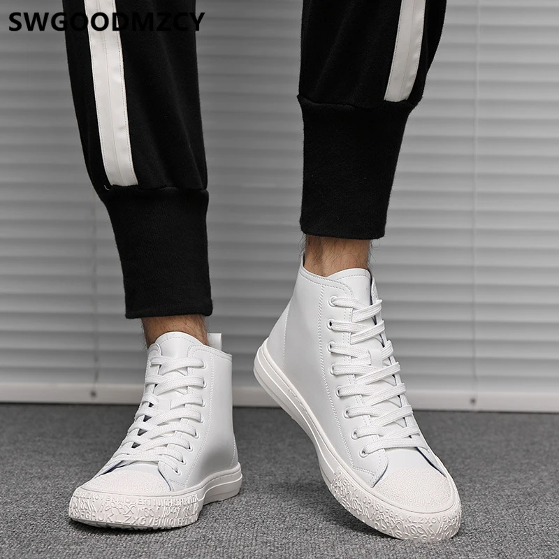 

Fashion Sneakers Shoes High Top Sneakers Mens Shoes Genuine Leather White Leather Sneakers Luxury Mens Shoes Casual Buty Meskie