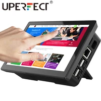 uperfect upi06 rasberry pi 7 inch touchscreen with case portable monitor 10 point vertical touch rotation lcd display screen