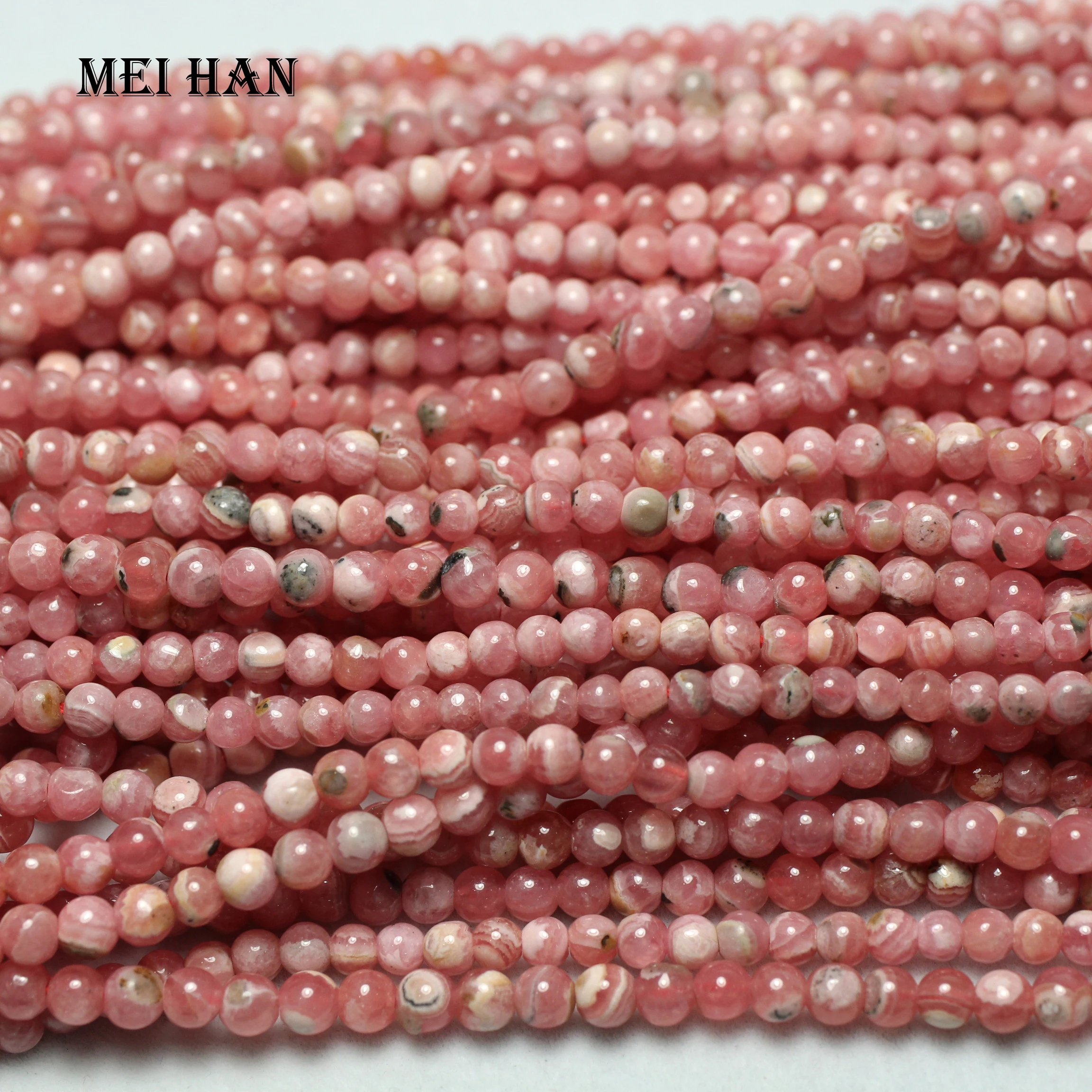 Meihan оптовая продажа (2 нити/набор) натуральный аргентинский Родохрозит 4 5 мм