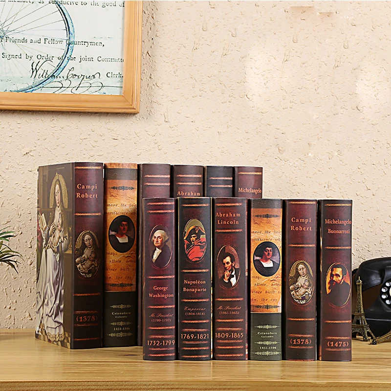 Креативные реквизиты для фотосъемки поддельные книги гостиная кафе офис