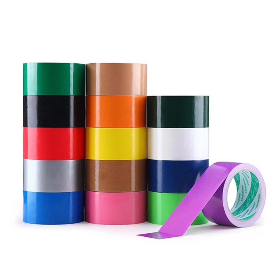 

40mm Waterproof Sticky Adhesive Cloth Duct Tape 1Rolls Craft Repair Red Black Blue Brown Green Silvery 13 Colors 10M