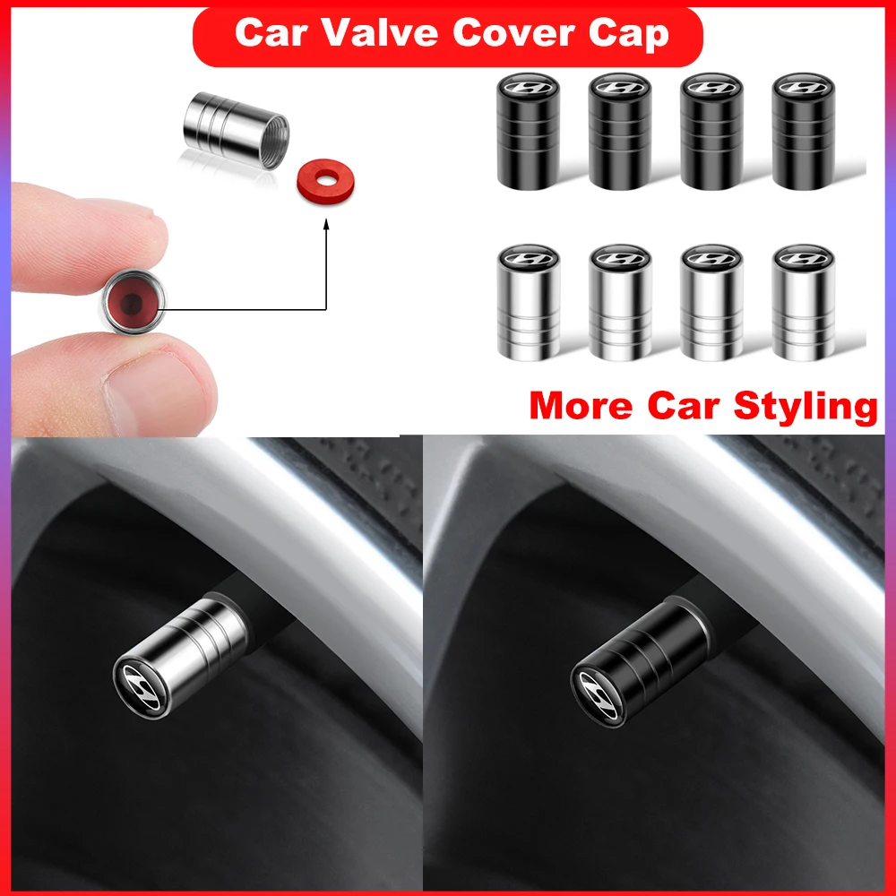 

Car Wheel Tire Valve Caps Stem Covers Auto Accessories For Hyundai Accent Tucson I30 I20 I10 IX20 IX30 Ix35 GDI Solaris Elantra