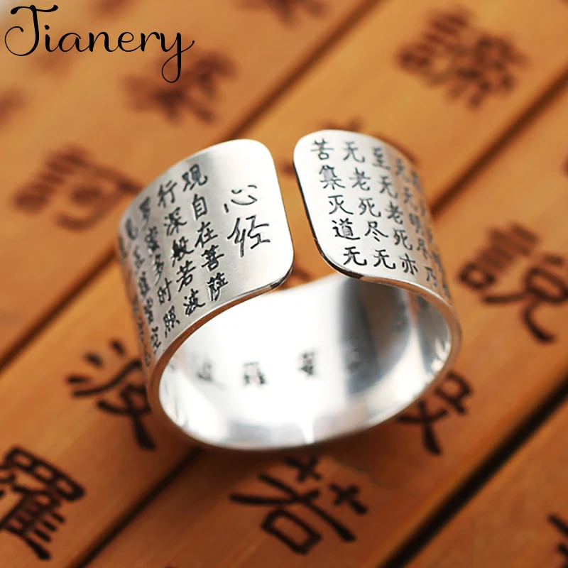Женские кольца JIANERY серебряные буддизма эффектные ювелирные украшения на палец