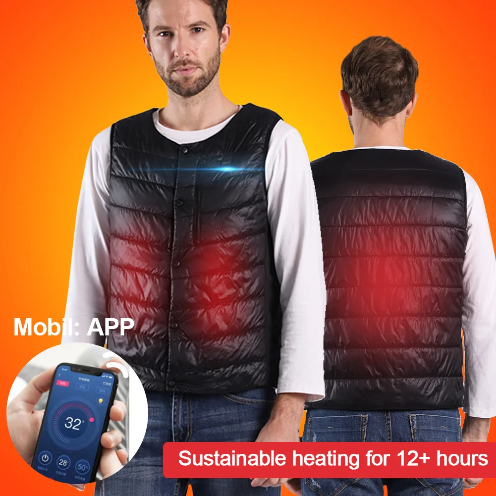 Мужская Уличная зарядка через usb нагревательный жилет куртка умное управление