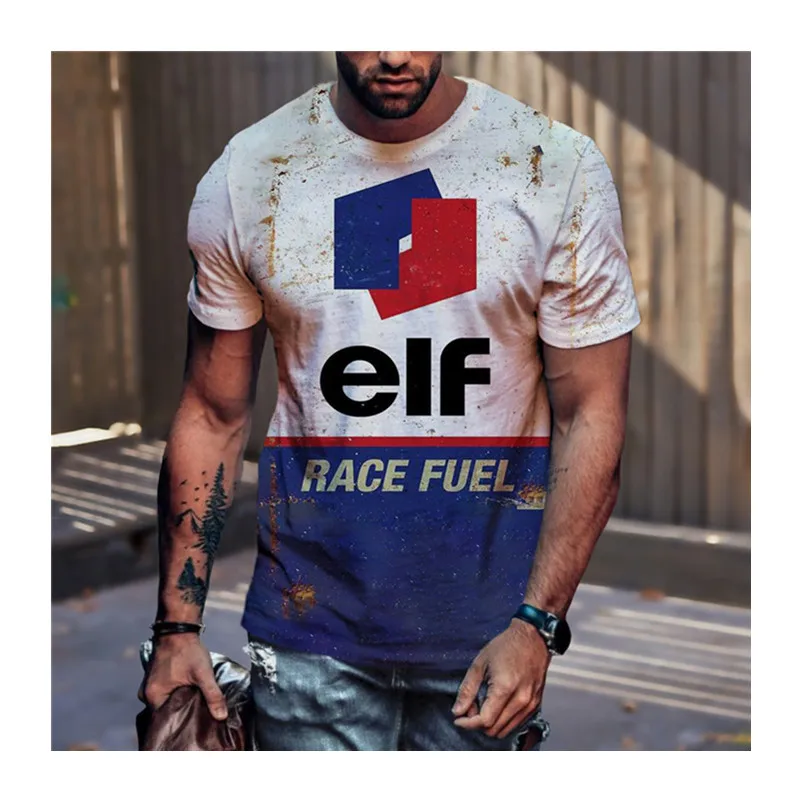 Новинка лета 2021 Мужская футболка в стиле ретро с коротким рукавом модная