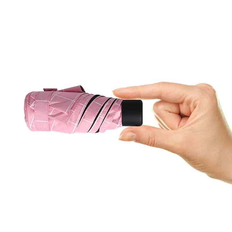 Мини карманный складной зонт для женщин и мужчин анти УФ маленький от солнца