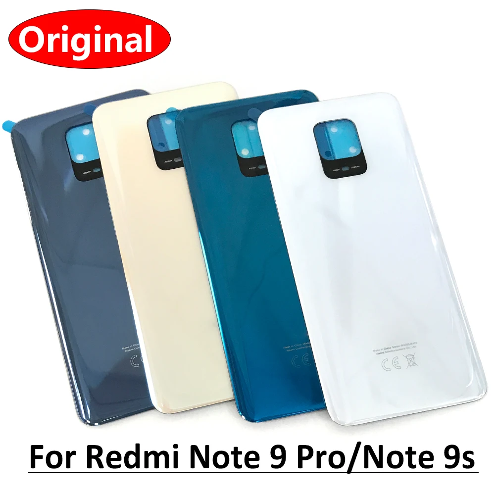 10 шт./лот Задняя стеклянная крышка для Xiaomi Redmi Note 9S / 9 Pro задняя батарейного