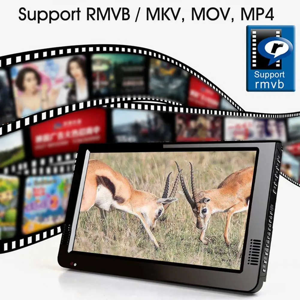 10 2 дюймовый USB HDMI DVB T2 TFT LCD Универсальный 12 В цифровой ATSC Автомобильный HD ТВ