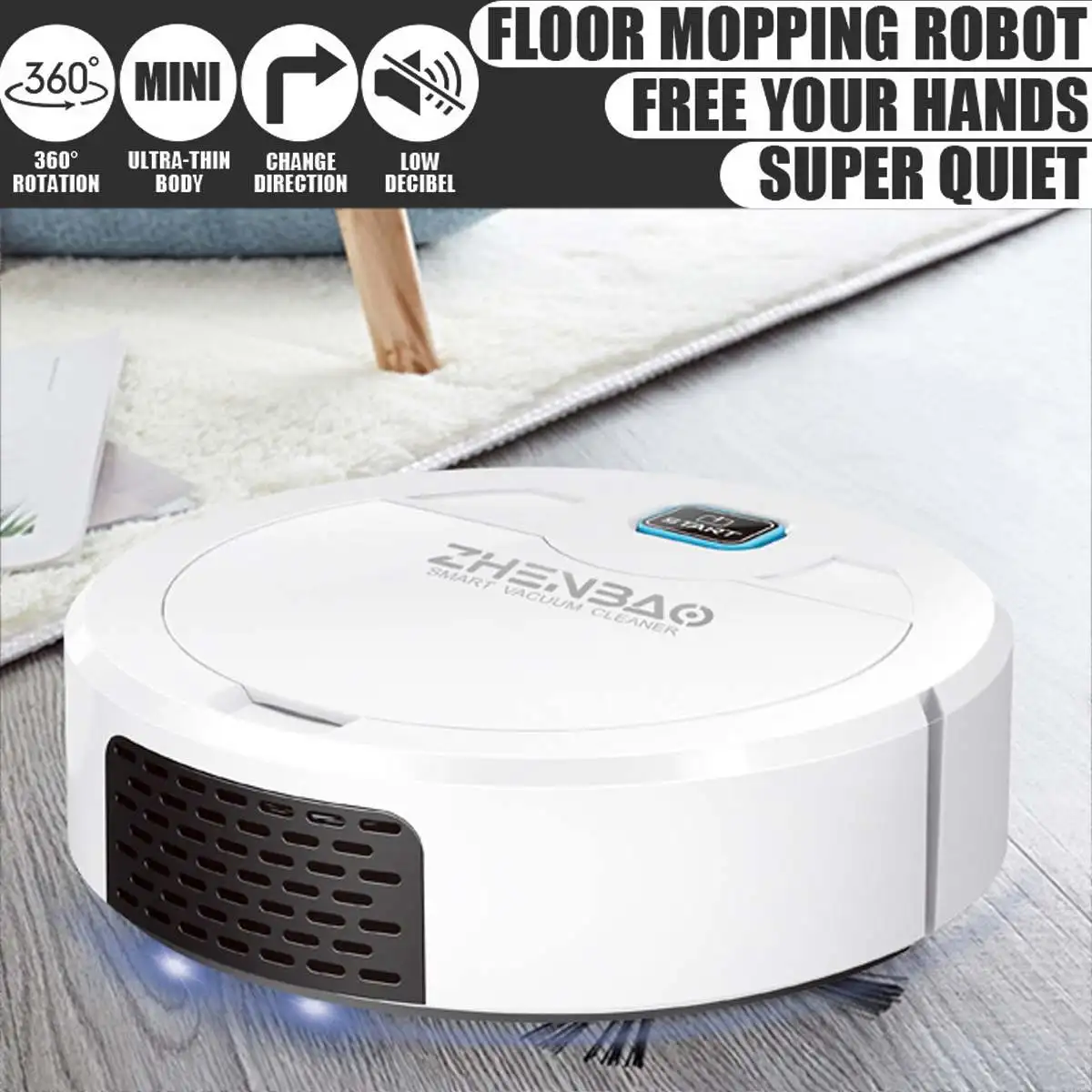 

Smart Robot Vacuum Cleaner Rechargeable Household Automatic Floor Carpet Cleaning Robots Dust Sterilize