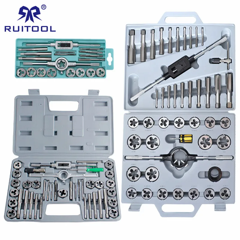 Ручной резьбовой кран 1/4 " 1/2" 1" NC Tap and Die Set инструмент для нарезки