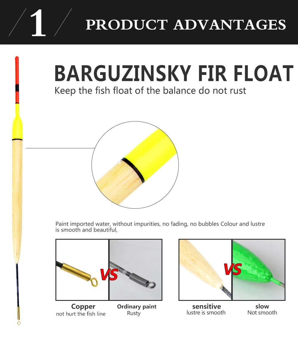 FTK 5 шт./лот Баргузинский пихта 2 г/3 г/4 г Вес поплавок длина 19,5 см-23 см поплавок для ловли карпа