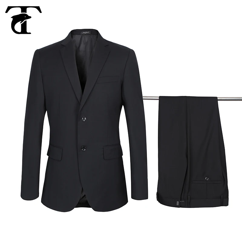 Американский размер 4XL повседневные деловые однотонные мужские костюмы вечерние