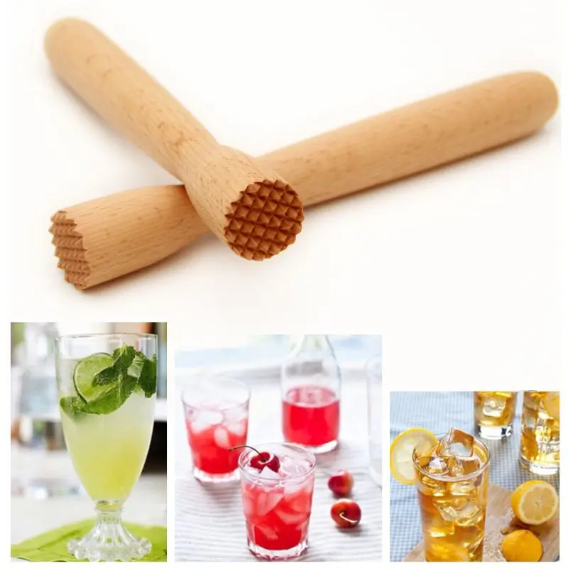 Beechwood Drink Muddler деревянная дробилка для коктейлей демпфер барный инструмент