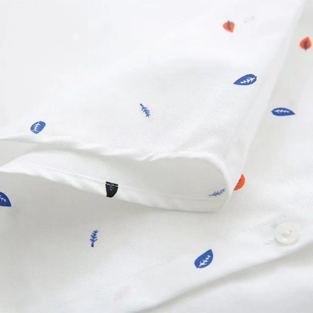 

Women Shirts 2019 Casual Long Sleeve Blouses Leaf Print Notched Loose Blusa Women's Shirt Regular Tops Blusas Mujer De Moda L724