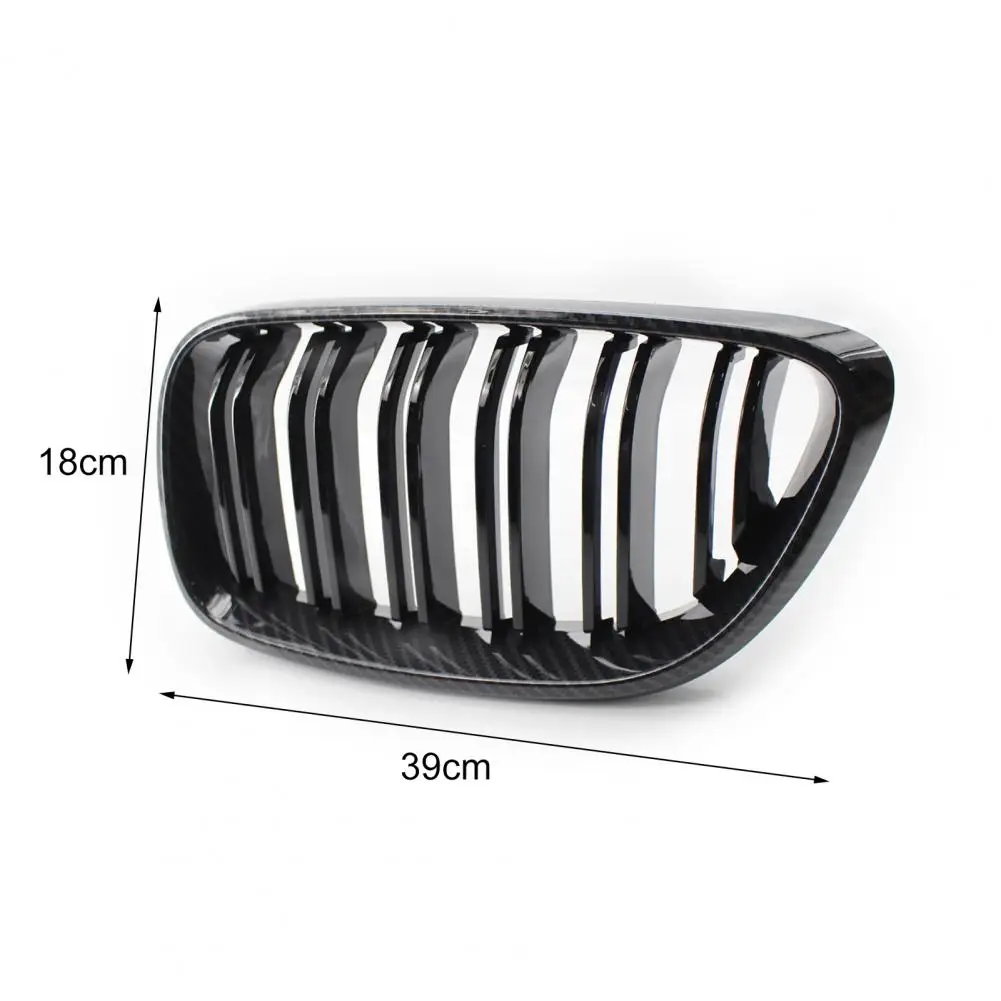 

1Pair Car Grille Creative Carbon Pattern Bright Black Front Grill Bumper 51137295524 51137295523 for BMW 2 Series F22 14-17