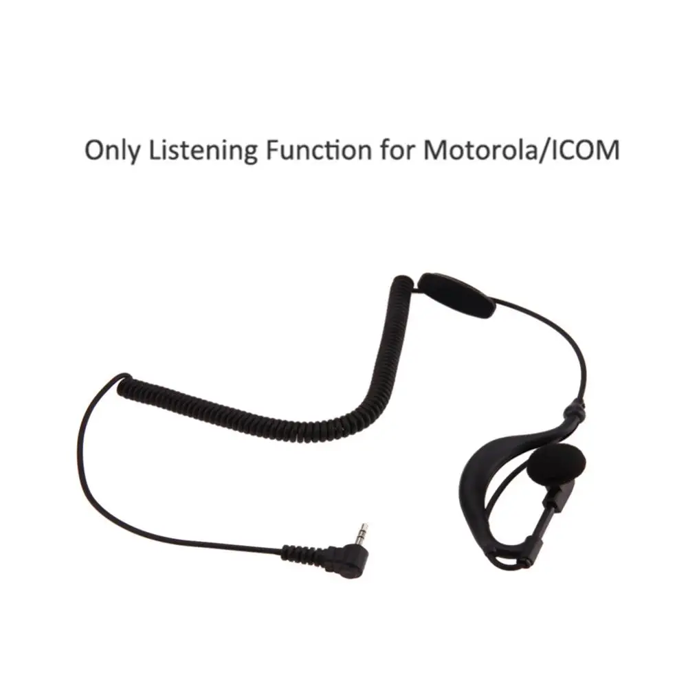 2 5 мм одиночный ушной g-крюк крючок наушник со спиральным кабелем для Motorola ICOM Sport