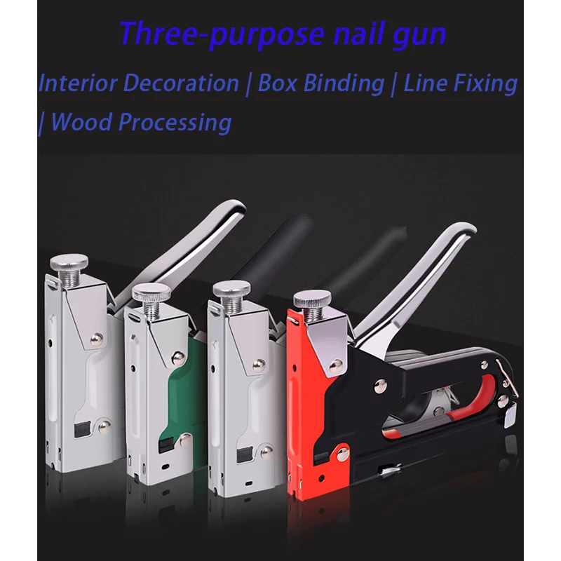 

Manual nail gun, 3in1 Furniture Heavy Duty Nailer Multi-function, T-shaped nail gun, U-shaped nail gun, nailing machine