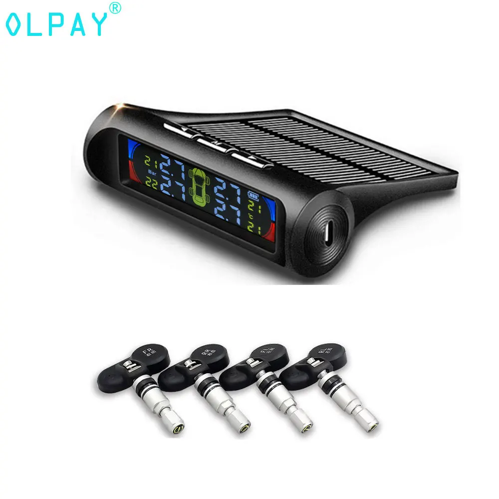 433 92 МГц TPMS USB Солнечная зарядная панель Автомобильная сигнализация давления в