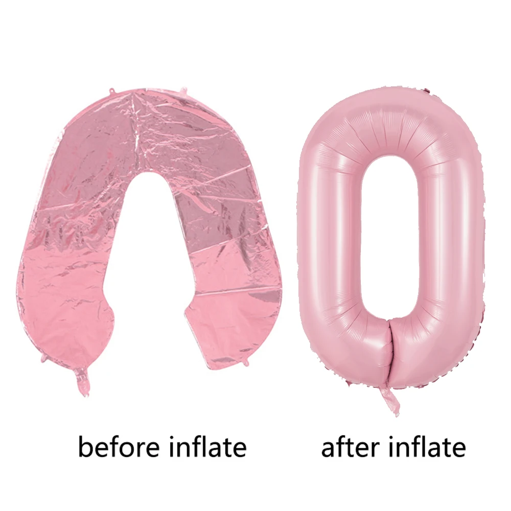 Фольгированные воздушные шары в виде цифр гигантские розовые стиле хип-поп