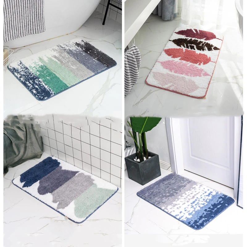 Nordic modern rug new simple household flocking carpet floor mat bedroom bathroom slip | Дом и сад