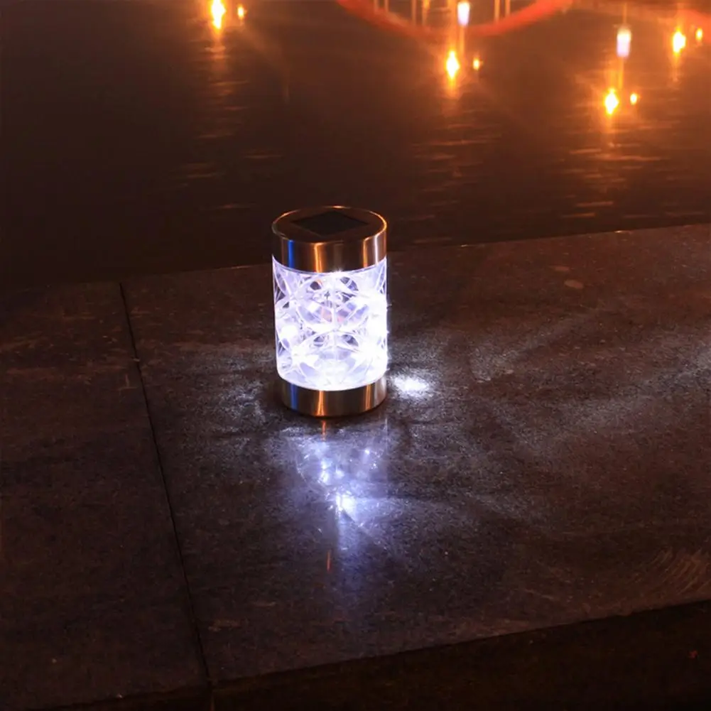 

2pcs LED Solar Lawn Lamps ABS Waterproof for Yard Landscape Garden Outdoor Decor Good Transmittance and Uniform Lighting