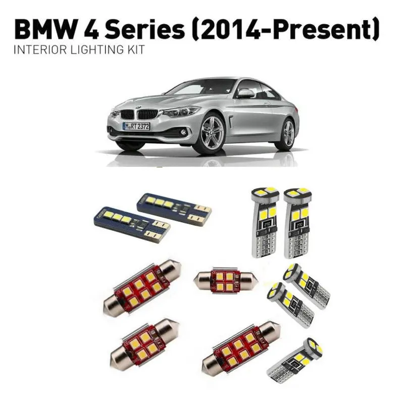 

For Bmw f36 2014 2015 17pcs White Canbus Car LED Bulb Reading Ceiling Map Light Interior Kit Door Lamp