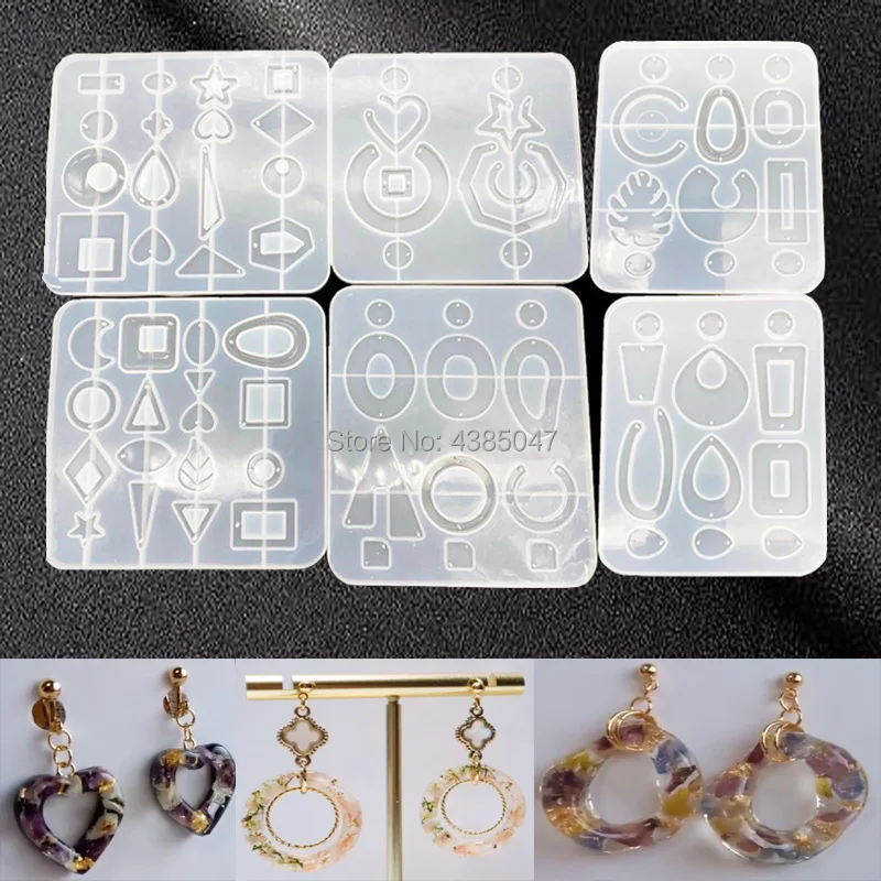 Новое поступление 6 видов формы для сережек уф эпоксидной смолы инструменты