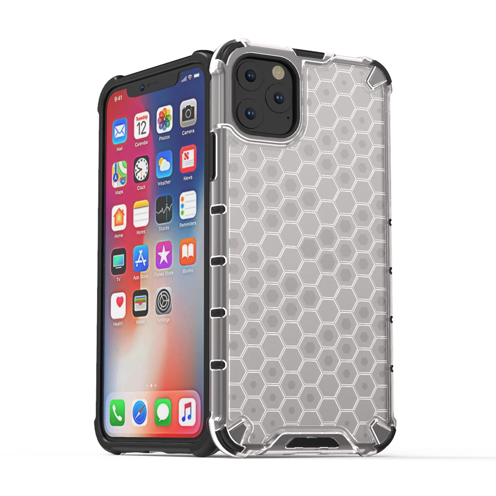 10 шт./партия противоударный бронированный чехол для iphone 11 Pro Max, Гибридный Силиконовый твёрдый PC Прозрачный чехол для iphone 11 Coque Funda