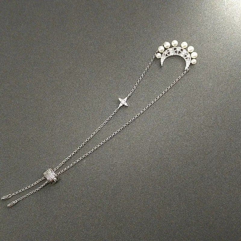 

s925 sterling silver September new product moon pearl adjustable fashionable temperament elegant bracelet women