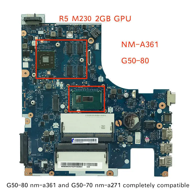 Отлично работает ACLU1 ACLU2 NM-A271 NM-A361 материнская плата для lenovo G50-70 G50-80 ноутбук материнская плата i7-4510 I7-4500 процессор