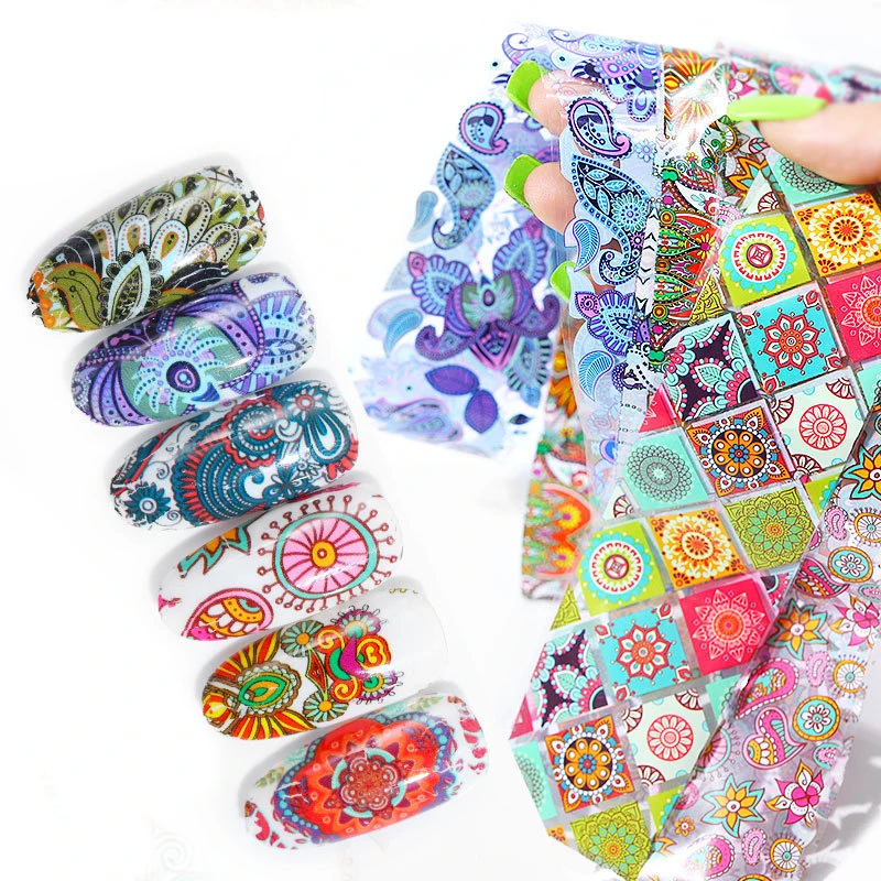 50 шт. Голографическая фольга для ногтей|Стикеры и наклейки| |