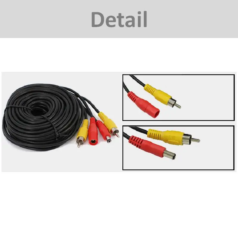 Кабель RCA 10/15/20 м для автомобильной камеры Автомобильный видеорегистратор видео